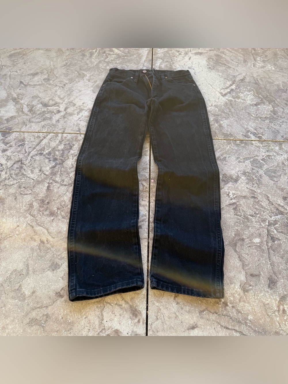Wrangler Black Denim Cowboy Cut Original Fit Black Jeans Size 29x30